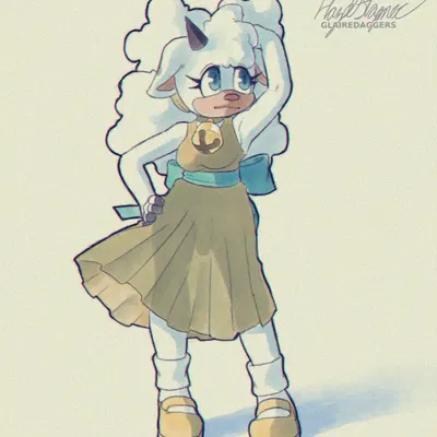 lanolin the sheep (sonic) (idw publishing, sega) created by glairedaggers
