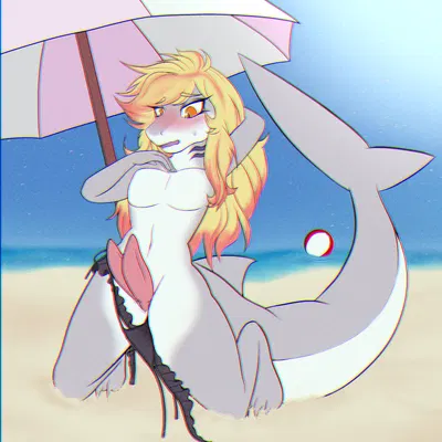 leon the great white shark created by caramelfox