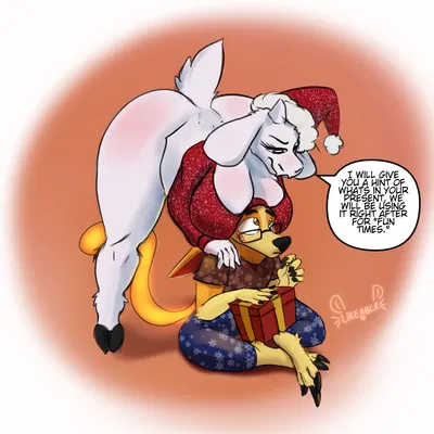 likeable, toriel (christmas, undertale (series)) created by likeablemouse