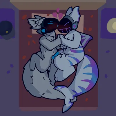 lila (riryiskool), rufus (riryiskool) created by cosmic horror (artist)