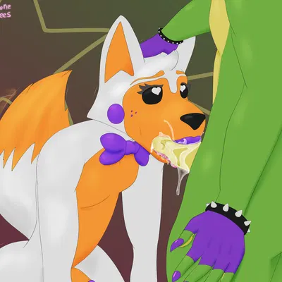 lolbit (fnaf), montgomery gator (five nights at freddy's, five nights at freddy's: security breach) created by bonebees