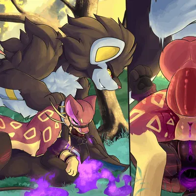 lone (lonewolffl), sierra (darknfluffy) (nintendo, pokemon) created by lonewolffl