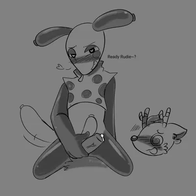 looey (dandy's world), rudie (dandy's world) (blushcrunch studio, dandy's world) created by fried noodlezz