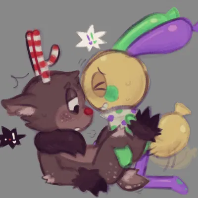 looey (dandy's world), rudie (dandy's world) (blushcrunch studio, dandy's world)