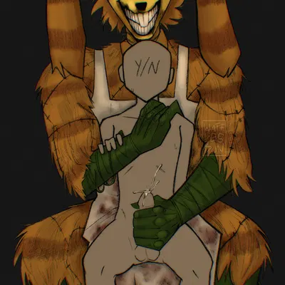 lorenzo waterman (the walten files), pumpkin rabbit (the mysterious house, the walten files) created by wafflesbun