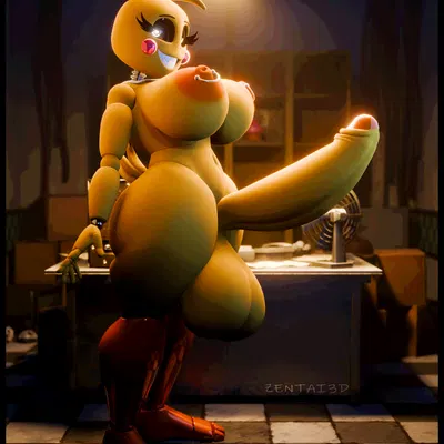 lovetaste chica, toy chica (fnaf) (five nights at freddy's, five nights at freddy's 2) created by zentaisfm