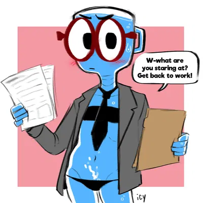 m. bubbles (jackbox games, job job) created by iseenudepeople