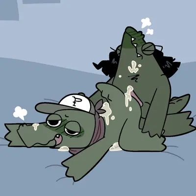 mandy (later alligator), pat (later alligator) (later alligator, pillowfight) created by pawplants