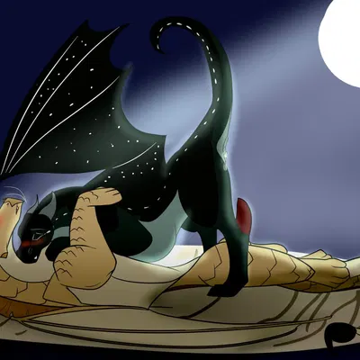 moonwatcher (wof), qibli (wof) (mythology, wings of fire) created by kiumba (artist)