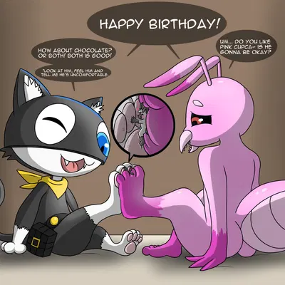 morgana (persona), noodles (noodlesthebunny), zeqe (persona (series), persona 5) created by bloopah-bloopah