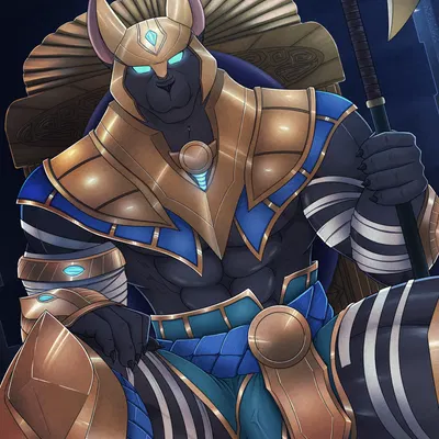 nasus (lol) (league of legends, riot games) created by mondlight