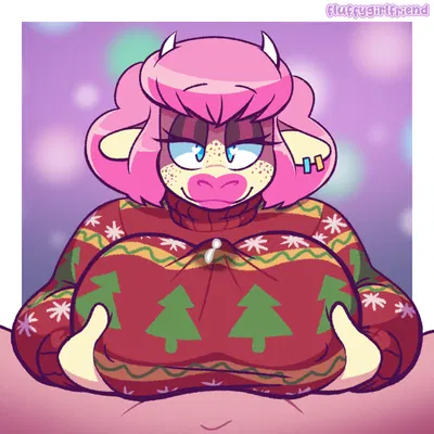 nia (fluffy gf) (christmas) created by fluffygirlfriend