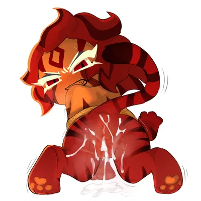 nutmeg tiger cookie (cookie run, cookie run kingdom) created by kuwoeskuwo