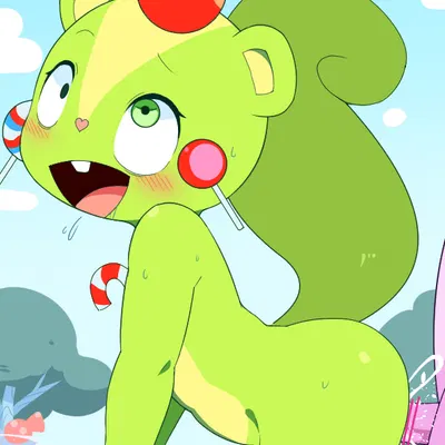 nutty (htf), toothy (htf) (happy tree friends) created by umisag85rabb99