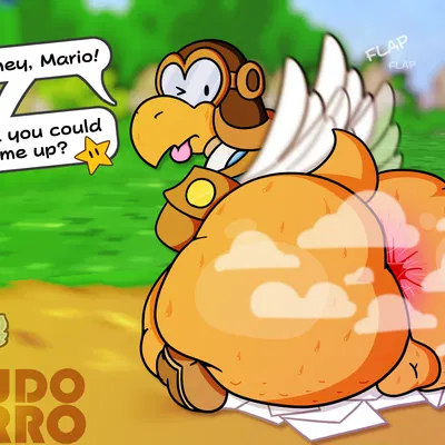 parakarry (mario bros, nintendo) created by pelnsfw