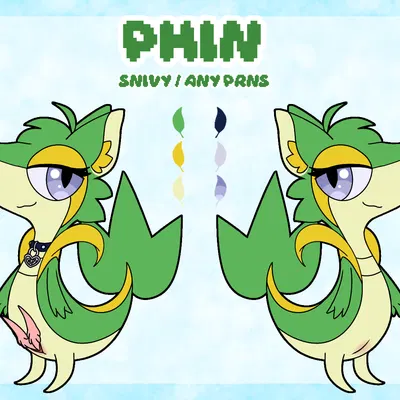 phin (snivy) (nintendo, pokemon) created by remruff