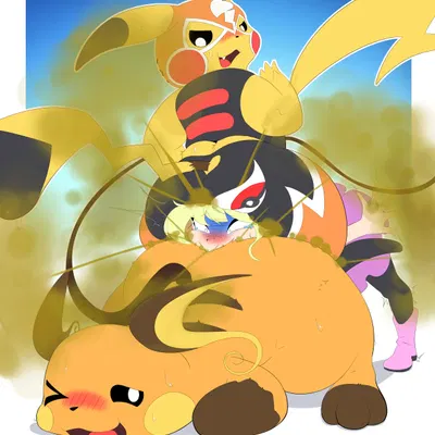 pikachu libre (nintendo, pokemon) created by breppy