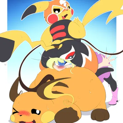 pikachu libre (nintendo, pokemon) created by breppy