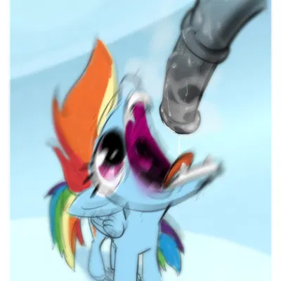 rainbow dash (mlp) (friendship is magic, hasbro) created by earth pony colds
