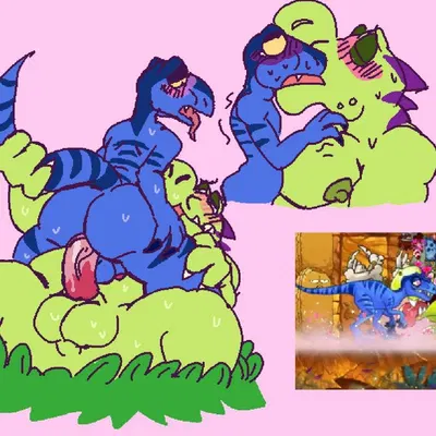 raptor (plants vs. zombies), t-rex (plants vs. zombies) (electronic arts, plants vs. zombies) created by apolonoise