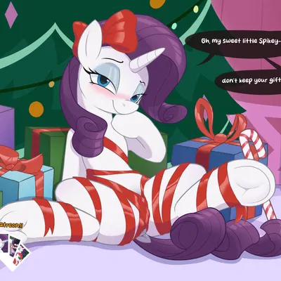 rarity (mlp) (christmas, friendship is magic) created by sunrise hooves