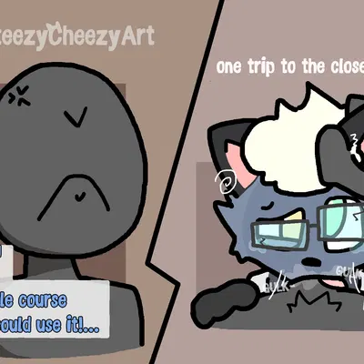 raymond (animal crossing) (animal crossing, instant loss 2koma) created by steezycheezy