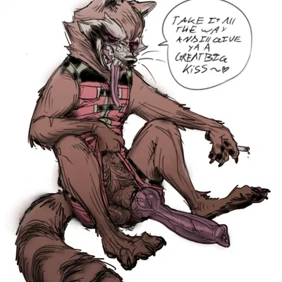 rocket raccoon (guardians of the galaxy, marvel) created by concosive