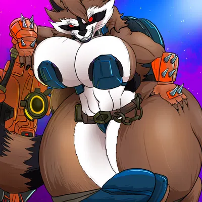 rocket raccoon (guardians of the galaxy, marvel) created by m4n