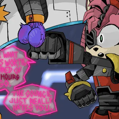 rusty rose, sonic the hedgehog (netflix, sega) created by ghostspookygoo