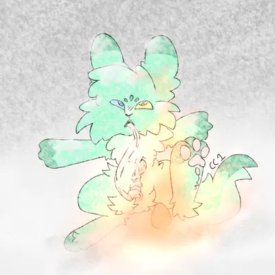 saint (rain world) (rain world, videocult) created by calicocat1