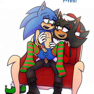 shadow the hedgehog, sonic the hedgehog (christmas, sega) created by gottagoblast