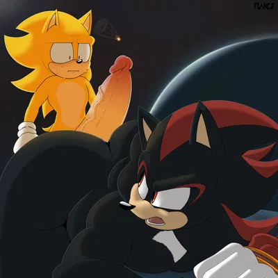 shadow the hedgehog, sonic the hedgehog, super sonic (sega, sonic the hedgehog (film)) created by flamez