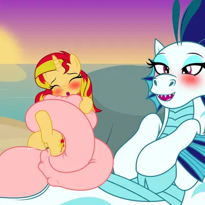 sonata dusk (eg), sunset shimmer (eg) (equestria girls, hasbro) created by badumsquish