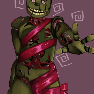 springtrap (fnaf) (five nights at freddy's, five nights at freddy's 3) created by grosssuccubus