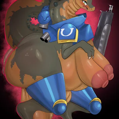 tarnish (prehistoric predation), ultramarine (warhammer (franchise), warhammer 40000) created by raljoy