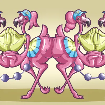 the pink flamingos (brand new animal) (brand new animal, studio trigger) created by eternitythelabb0