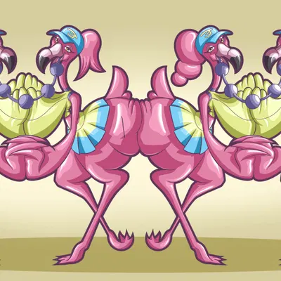 the pink flamingos (brand new animal) (brand new animal, studio trigger) created by eternitythelabb0
