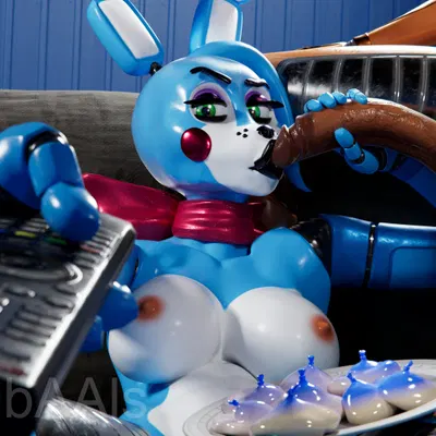 toy bonnie (fnaf), toy freddy (fnaf) (five nights at freddy's, five nights at freddy's 2) created by oddbaals