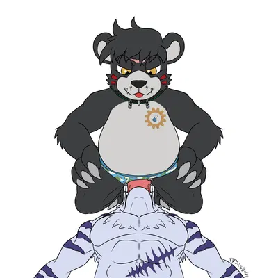 ursam rableck (bandai namco, digimon) created by perverted demon dragon