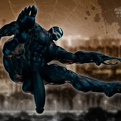 venom (marvel) (marvel) created by melongoat3d