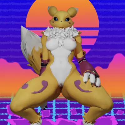 warfare renamon (bandai namco, digimon) created by stikcs