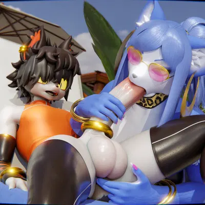 aak (arknights), krystal (star fox) (arknights, hypergryph) created by furry ghosty