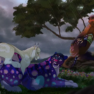 abbie (zannh), theia (zannh), timber (lynxbrush) created by lynxbrush