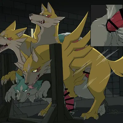 alan sylvasta, shirou ogami (brand new animal, studio trigger) created by howling wolves, wolfonia