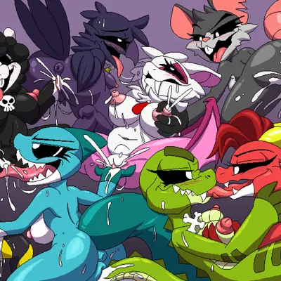 allister gator (poppy playtime), baba chops (poppy playtime), icky licky (poppy playtime) (mob entertainment, mythology) created by cassfu (artist)