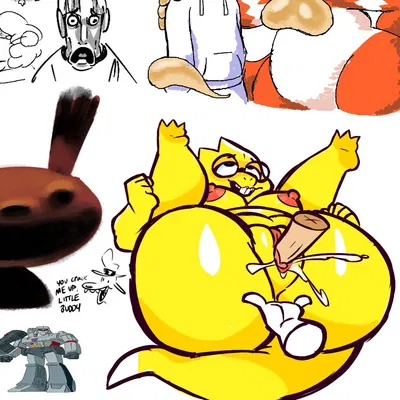 alphys, megatron, objmaxscreencap (hasbro, sam and max) created by squeezysquisher