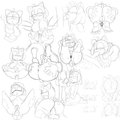 amy rose, miles prower (sega, sonic the hedgehog (series)) created by edalv