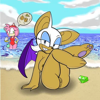 amy rose, rouge the bat (sega, sonic the hedgehog (series)) created by nonecorpse