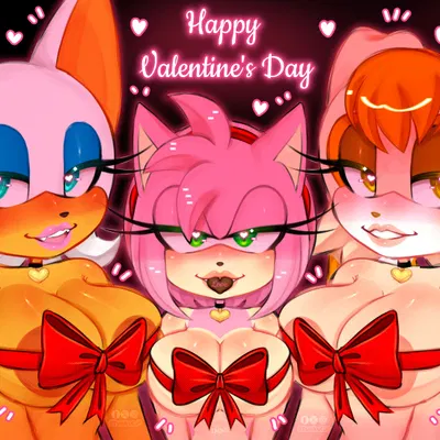 amy rose, rouge the bat, vanilla the rabbit (sega, sonic the hedgehog (series)) created by iyakulp
