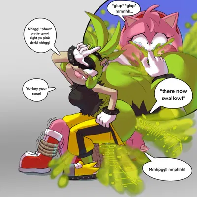 amy rose, surge the tenrec (idw publishing, sega) created by nitrowolf2018